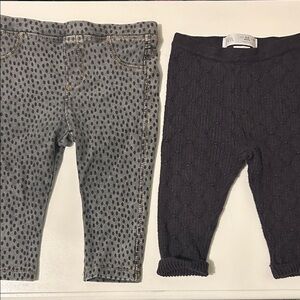 Zara Kids Gray and Black Jeans Set